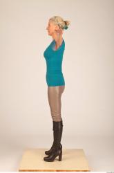 Whole Body Woman T poses Casual Slim Studio photo references